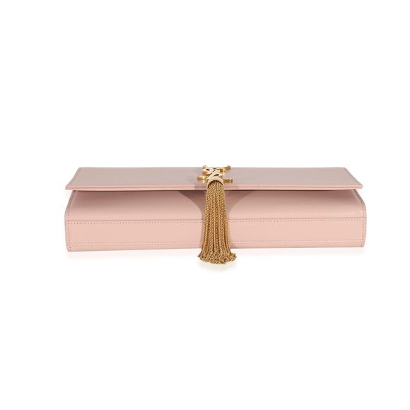 Saint Laurent Pink Smooth Calfskin Cassandre Tassel Clutch - Picture 5 of 5